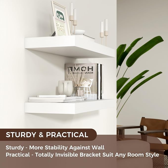 Floating Shelves for Wall, Engineered Wood Wall Shelves - Image 5