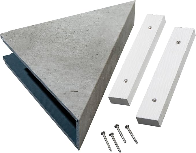 Palisade Vinyl Waterproof Corner Shower Shelf in Frost Nickel by PalisadeWallTilesandPlanks