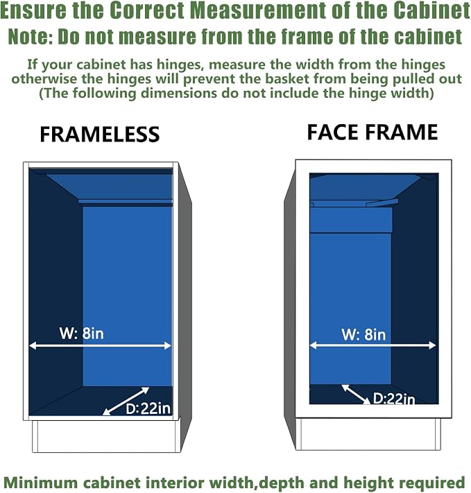 LOVMOR Pull Out Cabinet Organizer 7½" W x 21½" D, Kitchen Cabinet Pull Out - Image 4