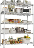 Storage Shelves Heavy Duty, 5-Tier Adjustable Metal Industrial Utility Shelf by ROOMTEC
