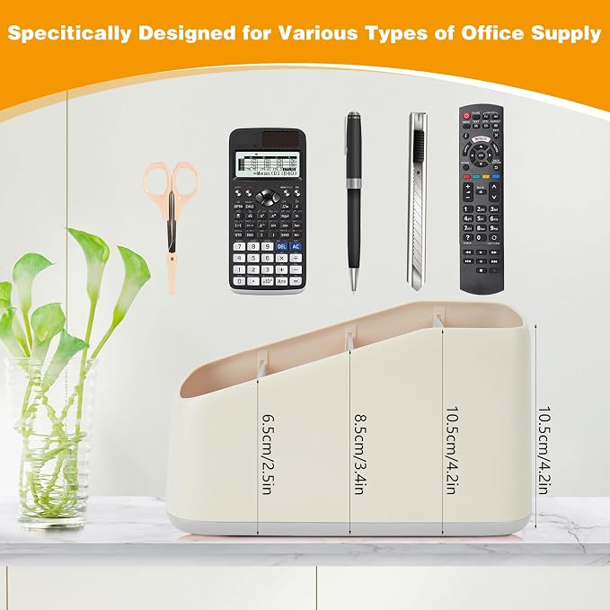 Remote Control Holder with 4 Compartments, TV Remote Caddy/Box/Tray Organizer - Image 3