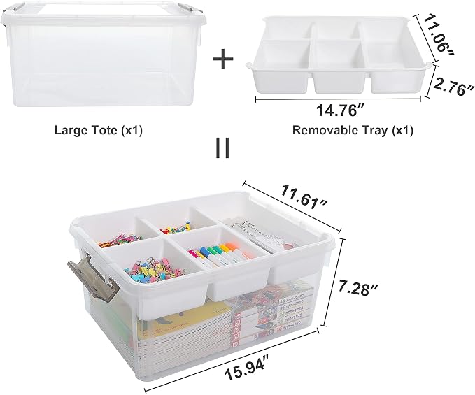 Citylife 17 QT Plastic Storage Box - Image 9