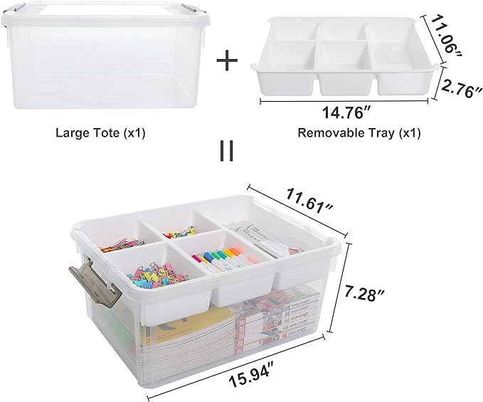 Citylife 17 QT Plastic Storage Box - Image 2