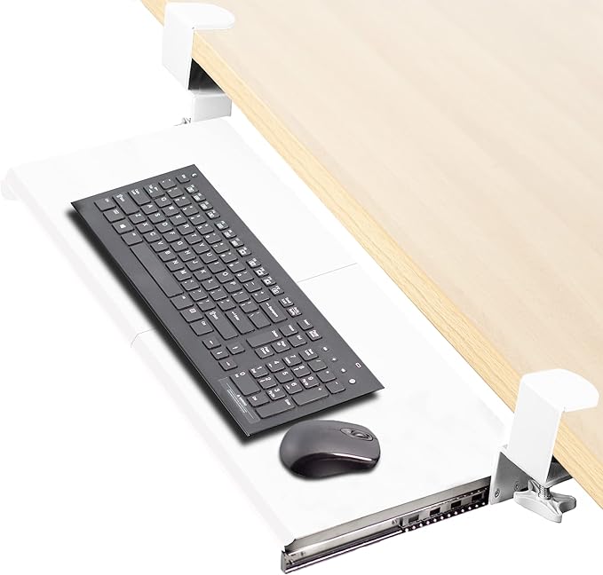 VIVO Large Clamp-on Computer Keyboard and Mouse Under Desk Slider Tray by VIVO