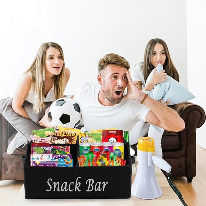 Snack Organizer for Countertop, Fabric Snack Basket - Image 3