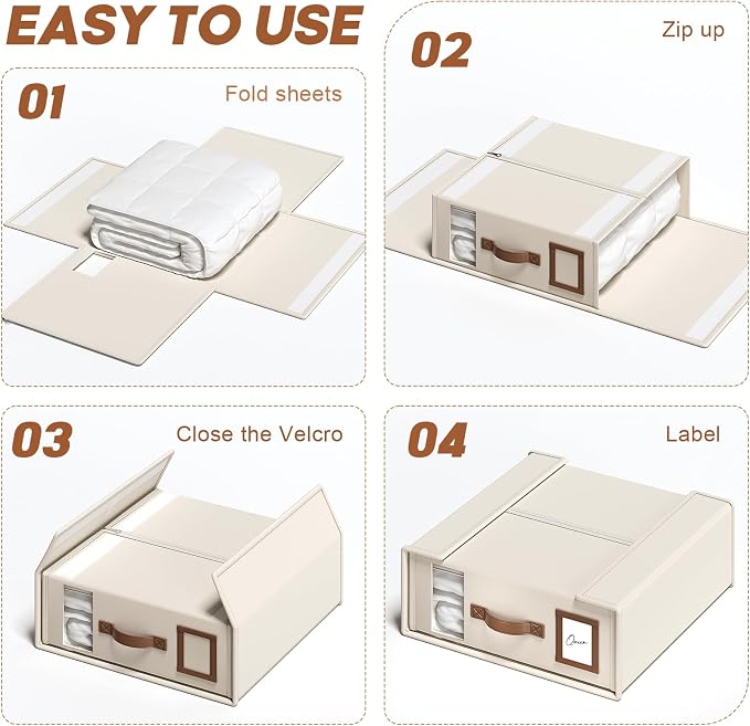 6 Pack Bed Sheet Organizers And Storage - Image 6