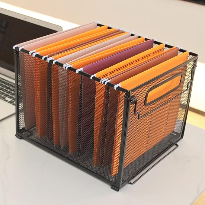SETTFRFE 2 Pack File Organizer, Metal File Crates - Image 8