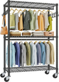 VIPEK R2 Plus Heavy Duty Rolling Garment Rack 3 Tiers Adjustable Wire Shelving by VIPEK