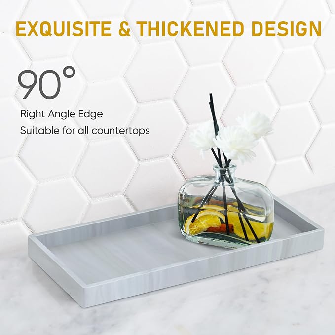 Bathroom Counter Tray, EG-SIPRO High-Grade Thickened Silicone Bathroom Vanity - Image 4
