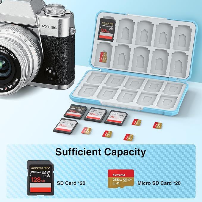 HEIYING Memory Card Case for SD/TF Cards, Portable SD Card Holder Storage Case - Image 2