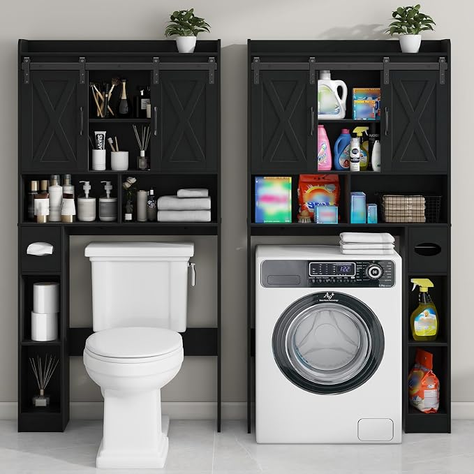 Vabches Over The Toilet Storage Cabinet, Farmhouse Storage Cabinet Over Toilet - Image 7