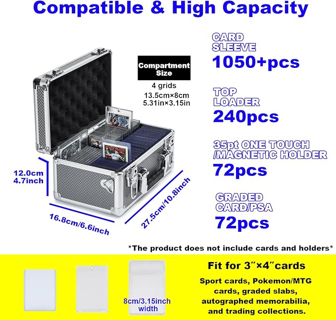 Multi color Card Storage Hard Case, Sports Card Collection Boxes, Trading Cards - Image 3