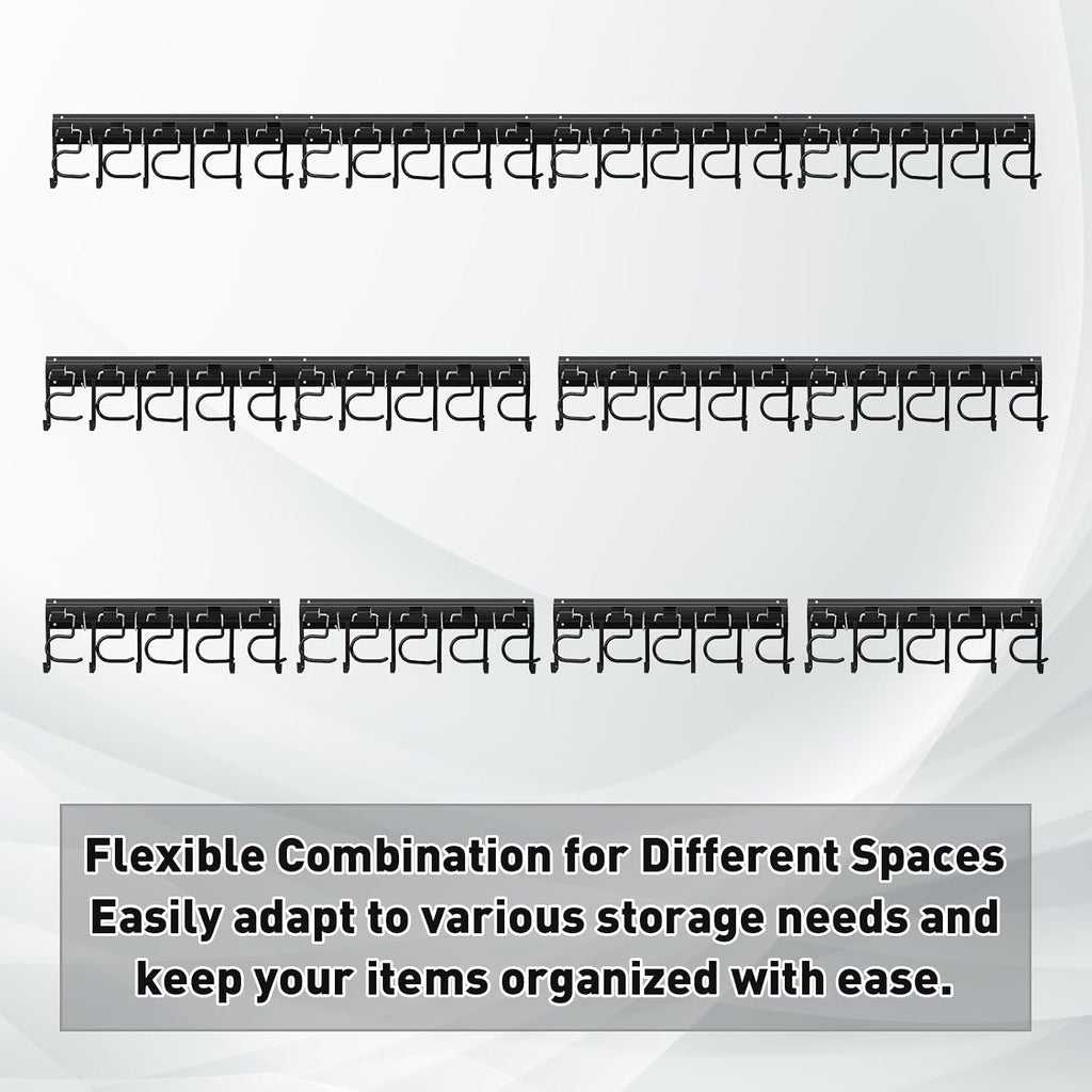 LEYU Metal Garage Tool Organizer Wall Mount, 2 Pack Garden Tool