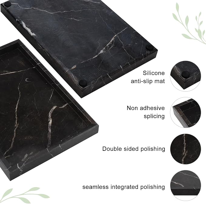 Brown Marble Tray, Pure Natural Vanity Tray, Marble Tray - Image 4
