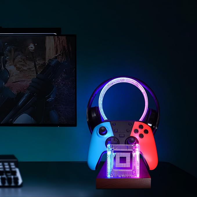 YuanDian Gamer Gifts for Teenage Boy, Desk Gaming Headset and Controller Stand - Image 2