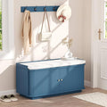 Hall Tree with Bench and Shoe Storage, Entryway Bench with Sliding Door Cabinet by Unknown