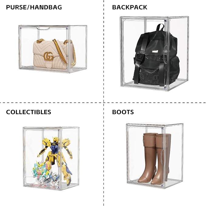 Purse Storage Organizer for Closet 3 Packs Clear Handbag Storage Organizer - Image 3