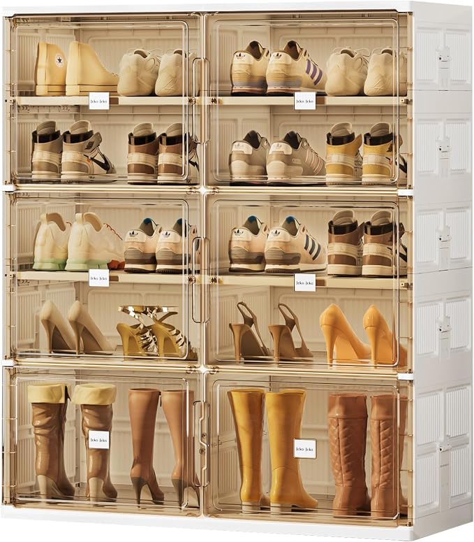 JEKO&JEKO 5 Tiers Foldable Boot and Shoe Storage Rack Cabinet by JEKOJEKO