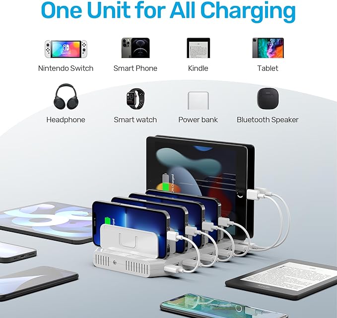 【5PCS】 Unitek Multi Charging Station, 10-Port USB Charger - Image 5