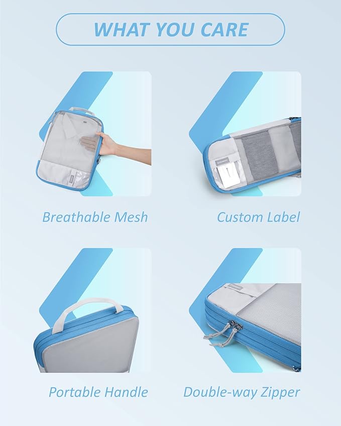 BAGSMART 6 Set /4 Set/2 Set Compression Packing Cubes - Image 5