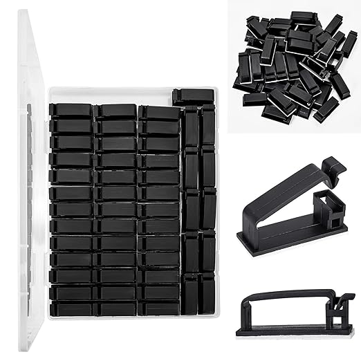 50Pcs Self Adhesive Cable Management Clips, Cable Organizers Wire Clips Cord - Image 5