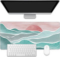 Ocean Wave and Mountain Large Gaming Mouse Pad, Waterproof Desk Mat by EOBKLAX