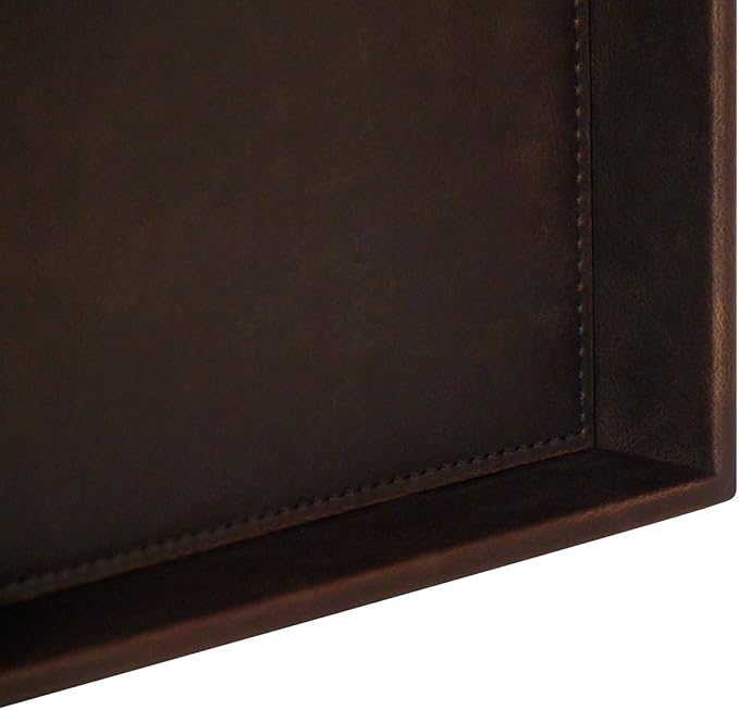 Vixdonos Leather Valet Tray Rectangular Catchall Tray Counter Organizer - Image 3