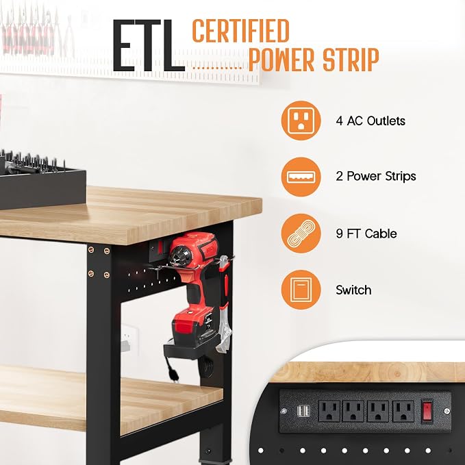 SPECRAFT Adjustable 2-Tier Workbench - Image 8