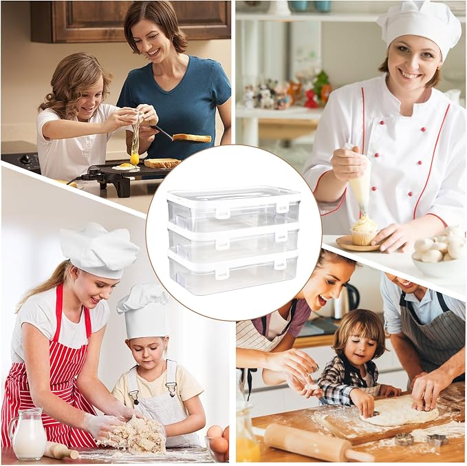 3 Pack of Cookie Cutter Storage, Handheld Transparent Cookie Cutter Organizer - Image 4