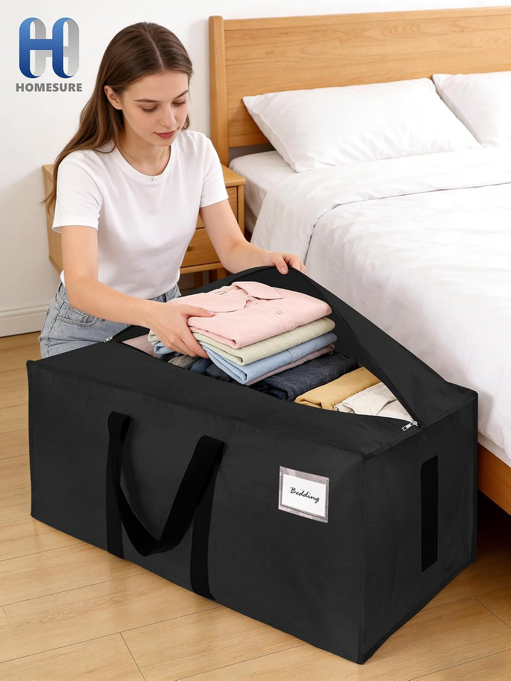 Supports 200lbs Heavy Duty Moving Bags - Strong Zipper & Wrap-Around