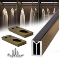 Square Closet Rods-Cuttable, Removable-Heavy Duty Black Wardrobe Rods and by Unknown