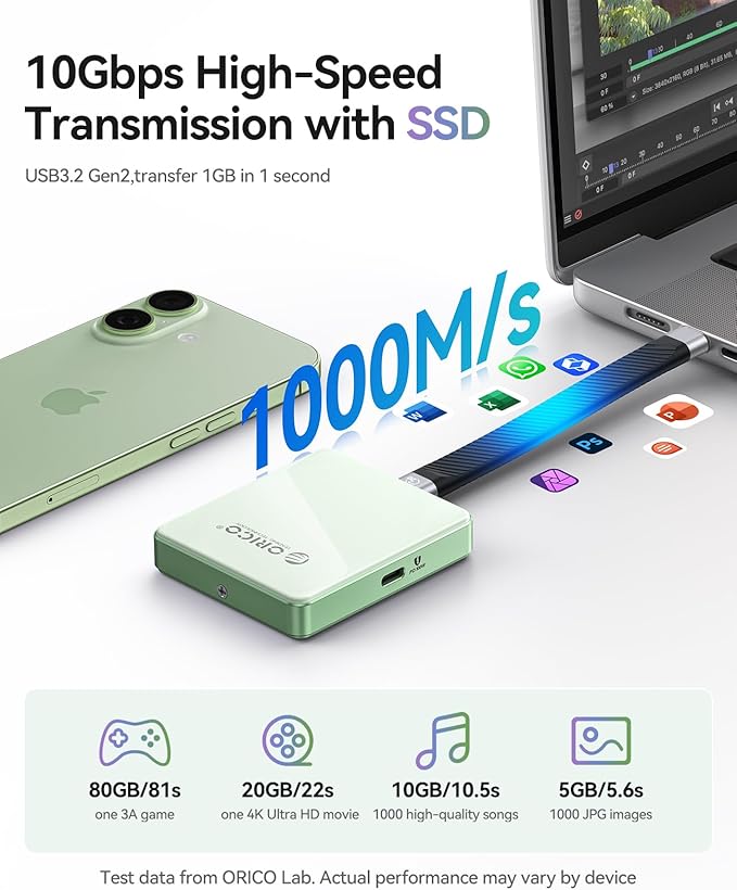 ORICO 10Gbps Magnetic M.2 NVMe SSD Enclosure - Image 3