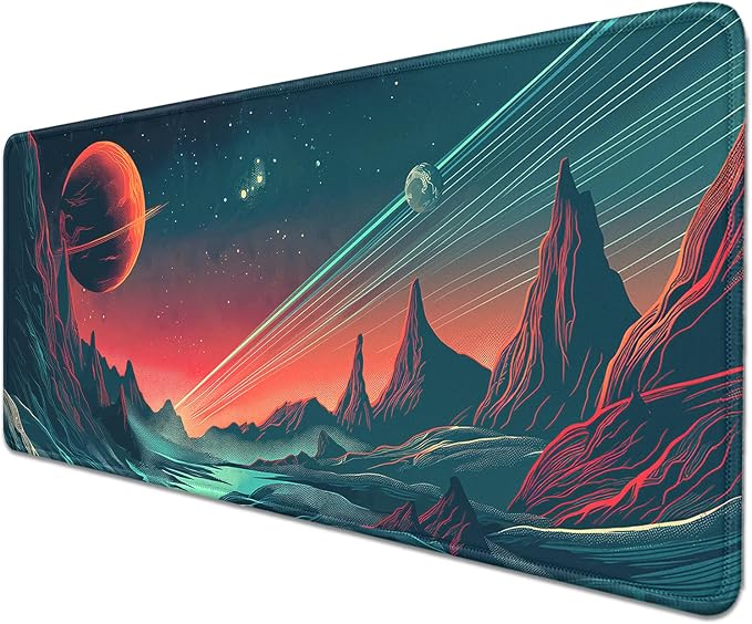 Sci Fi Space Planet Mouse Pad, Extended Mousepad Desk Pad - Image 2