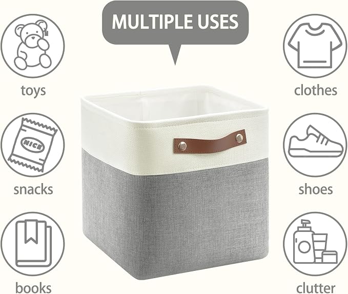 Foldable Storage Cubes 11x11 Inch, Collapsible Storage Basket - Image 5