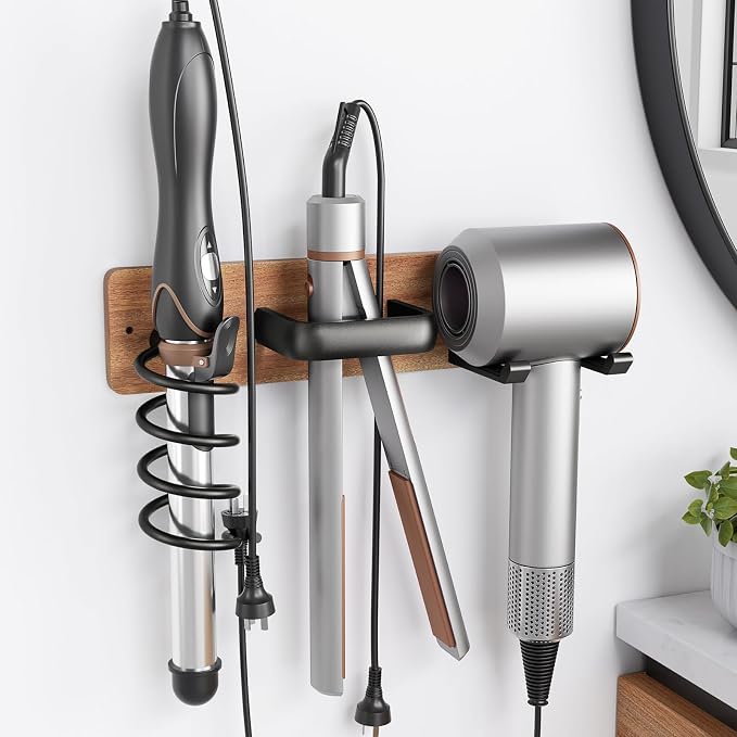 Tindbea Hair Dryer Holder Curling Iron Holder Flat Iron, Blow Dryer Holder Wall by Tindbea