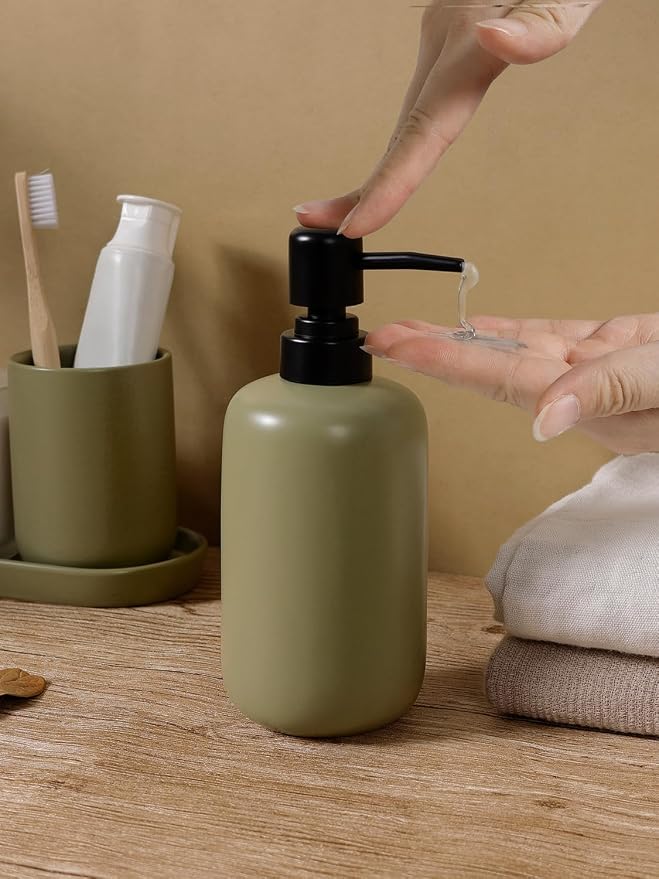 INGOFIN 3 Pcs Ceramic Bathroom Accessory Set - Image 8