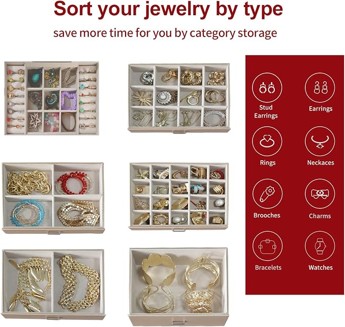 BOOVO Jewelry Box For women, 6 Layer Large Jewelry Organizer - Image 3