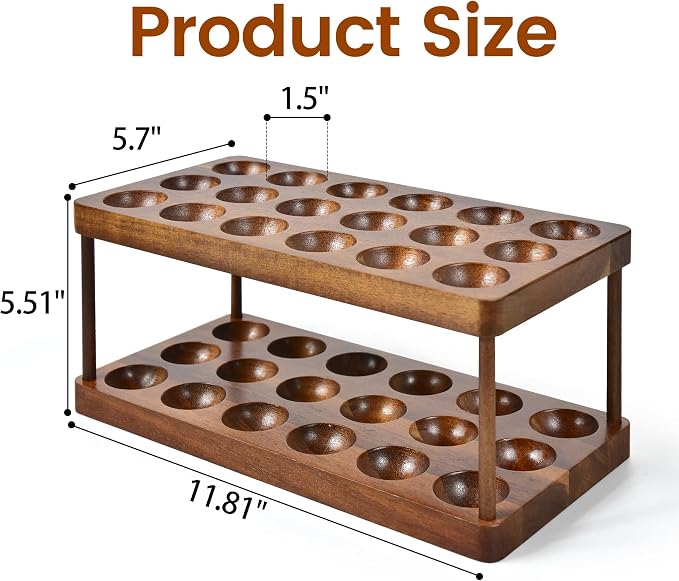 Wooden Double Layer Egg Holder - Image 5