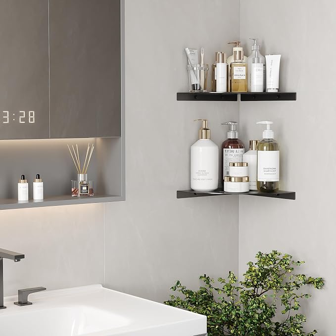 2 Pack Corner Shower Shelves Load Capacity 40 lbs 304 Stainless Steel Shower - Image 6