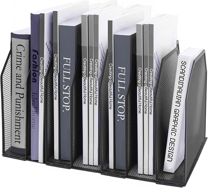 Adjustable Desk File Organizer, Detachable Office Folder Organizer, Compact by SUPPLYDEPOT