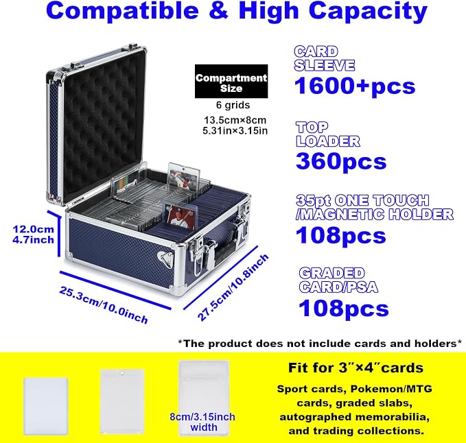Multi color Card Storage Hard Case, Sports Card Collection Boxes, Trading Cards - Image 3