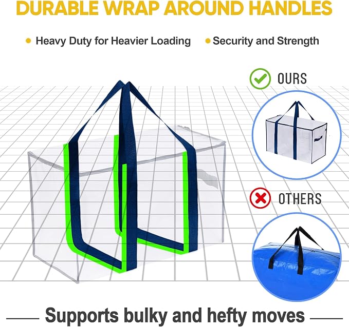 VENO 2 Pack Moving Bags and Large Christmas Storage Bins - Image 5