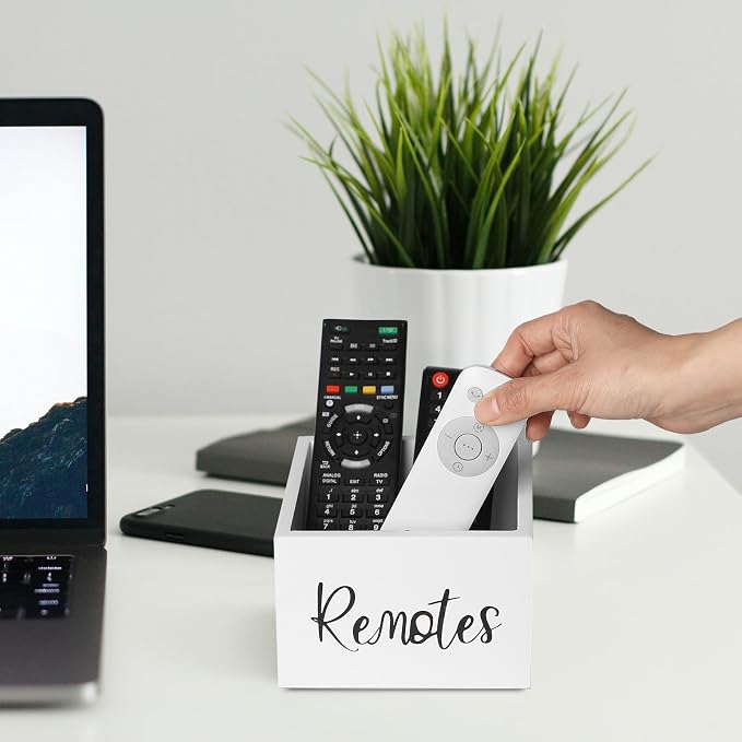 Wood Remote Control Holder, TV Remote Control Organizer - Image 2