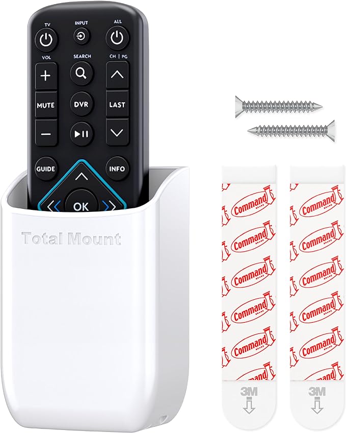 TotalMount Hole-Free Remote Holder – Eliminates Need to Drill Holes in Your Wall by TotalMount