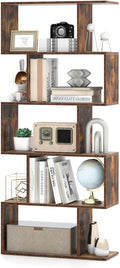 5-Tier Geometric Bookcase, 62.5” Freestanding Room Divider Bookshelf by Unknown