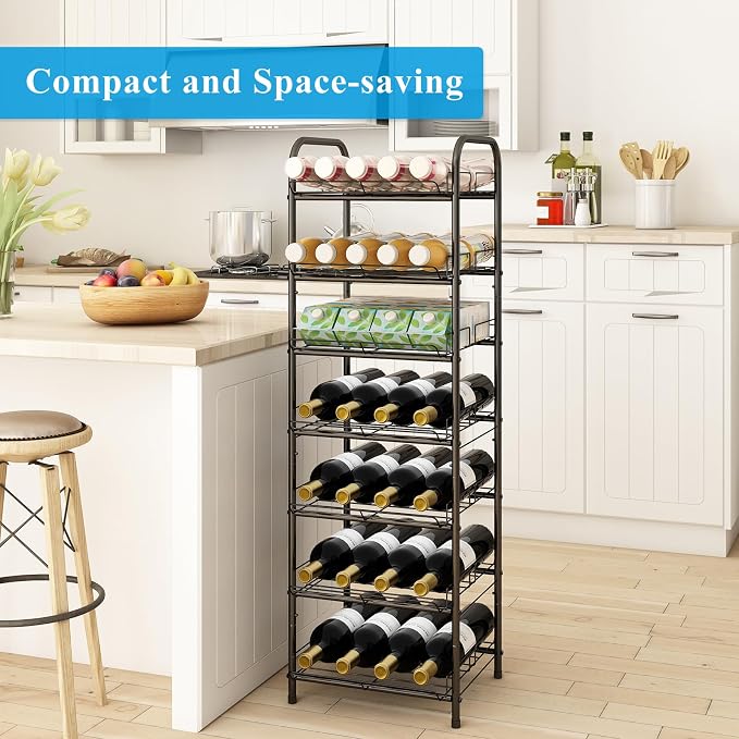 GILLAS 3 5 6 7 8 Tier Drink Organizer, Water Bottle Organizer, Metal Beverage - Image 6