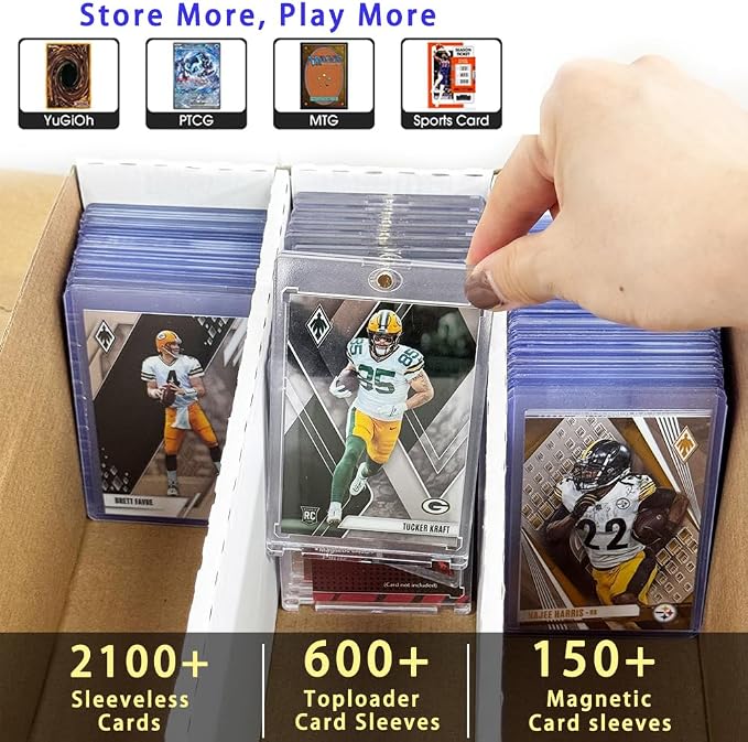 4Pack 3Pack Card Box for Trading Card, 2400-count Cardboard Card Storage Box - Image 2