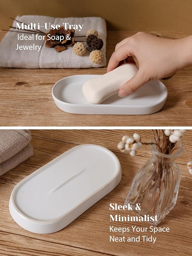 INGOFIN 3 Pcs Ceramic Bathroom Accessory Set - Image 4