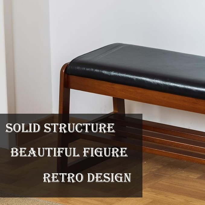 latifolia Shoe Rack Bench, Entryway Shoe Bench - Image 7