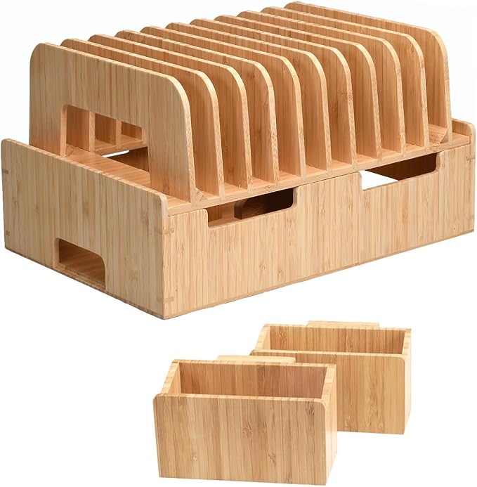 MobileVision Bamboo 12-Port Charging Station & Docking Organizer by MobileVision